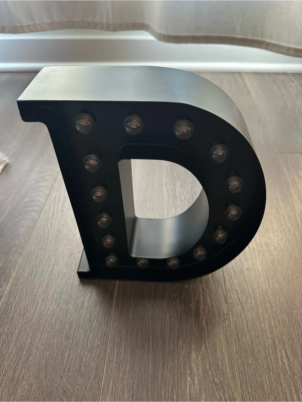Threshold Black Marquee Letter D Light